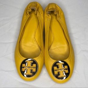 Tory Burch Canary Yellow Flats